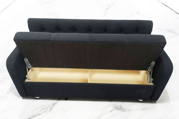 Кухонный прямой диван Лана-1 с ящиком и каретной стяжкой - Кухонные диваны