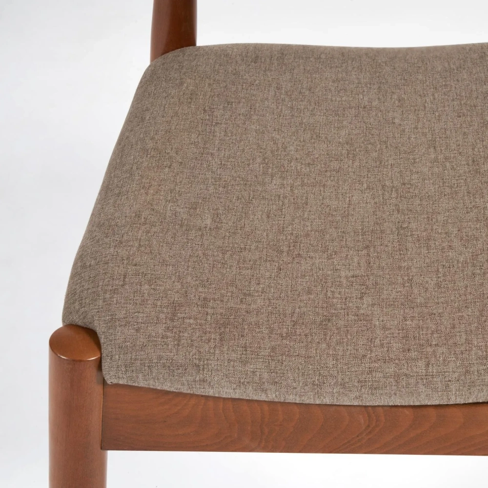 Стул мягкое сидение BULL - каркас бук, сиденье ткань, 54,5*54*75см, Коричневый