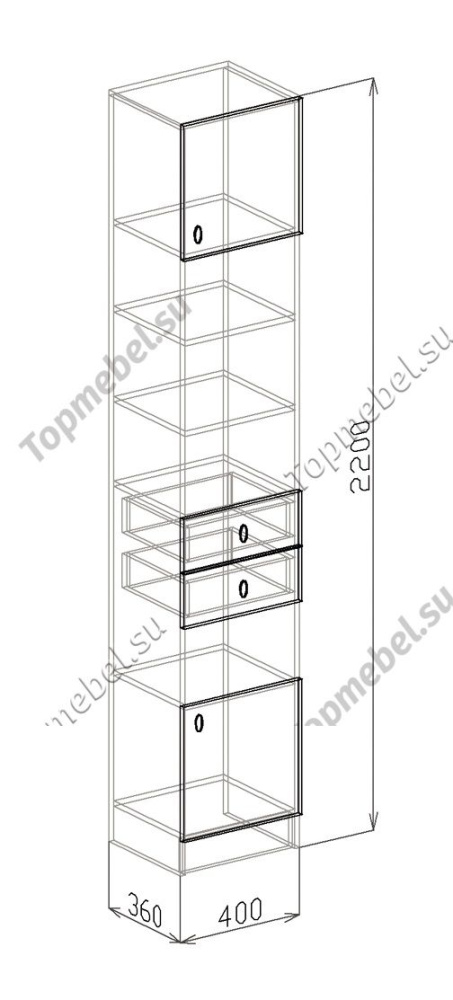 Пенал открытый Вега (Модуль 5) - Пеналы в прихожую