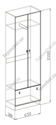 Шкаф 2х София - Недорогие шкафы в прихожую