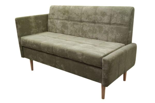 Кухонный прямой диван Авалон с ящиком (высокий подлокотник) - Кухонные диваны