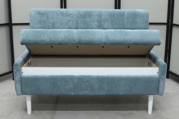 Кухонный прямой диван Авалон с ящиком (антивандальный) - Кухонные диваны