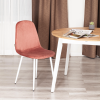 Стул BREEZE (mod. JSC-58) - Велюр/металл , 44 х 53 х 86 см, Coral (коралловый) HLR44 / белый