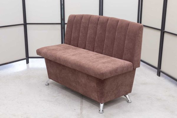 Кухонный прямой диван Альт с ящиком (антивандальный шоколад) - Кухонные диваны