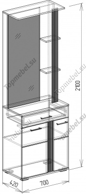 Зеркало Твист Модуль №3 - Прихожие с зеркалом