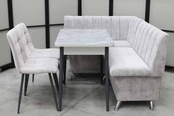 Обеденная группа Альт (угловой диван Альт, стол Ост и стулья Тетра) Обеденная группа Альт (угловой диван Альт, стол Ост и стулья Тетра) - Кухонные наборыССС