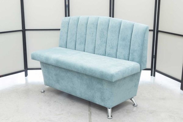 Кухонный прямой диван Альт с ящиком (антивандальный ментол) - Кухонные диваны