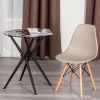 Стул CINDY (EAMES) (mod. 1801) - дерево бук/металл/сиденье пластик, 45x51x82 см, Beige (Бежевый)