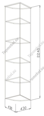 Прихожая Ника угол 2 - Угловой шкаф в прихожую