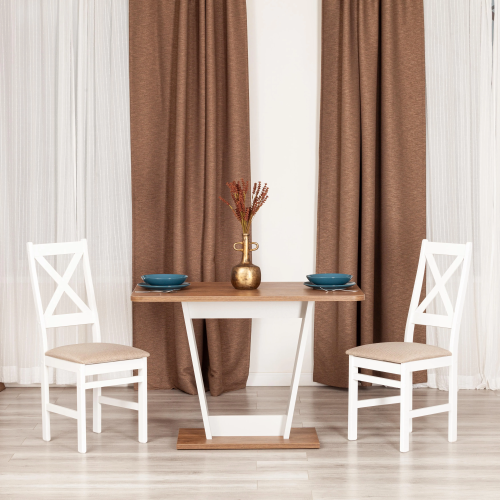 Стол обеденный TIBI нераздвижной - ЛДСП, 68,6 х 110 х 75 см, Дуб Канзас/Пепел