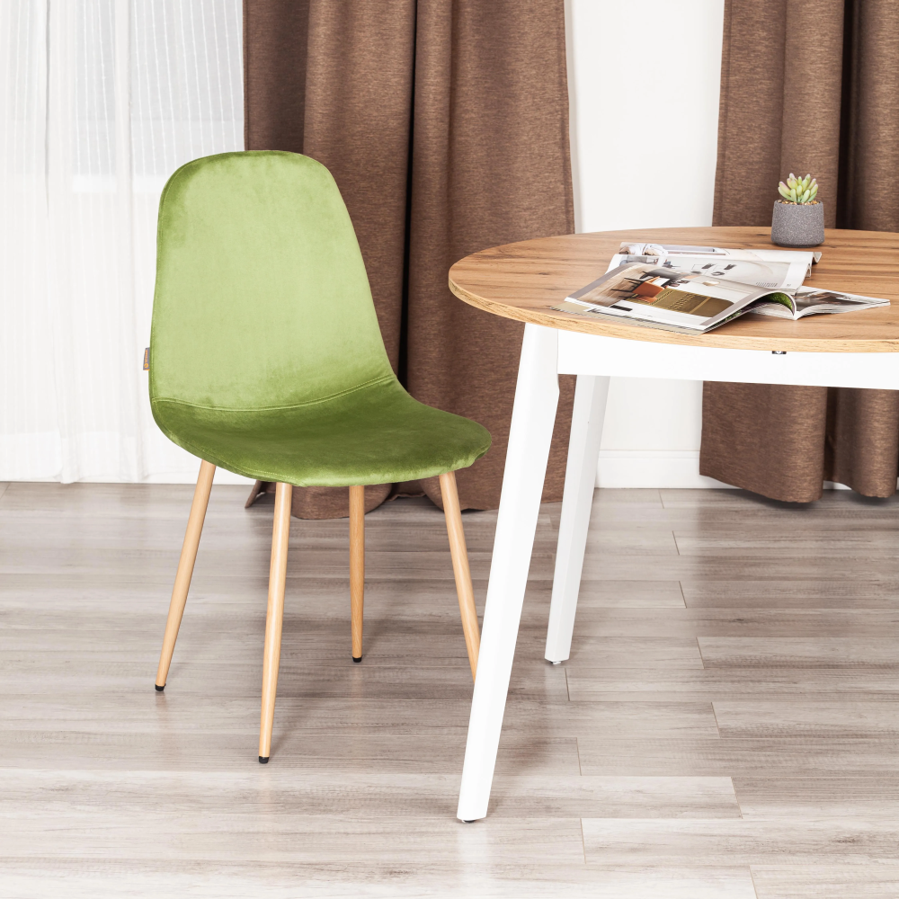 Стул BREEZE (mod. JSC-58) - Велюр/металл , 44 х 53 х 86 см, Green (зеленый) HLR54 / натуральный Стул BREEZE (mod. JSC-58) - Велюр/металл , 44 х 53 х 86 см, Green (зеленый) HLR54 / натуральный