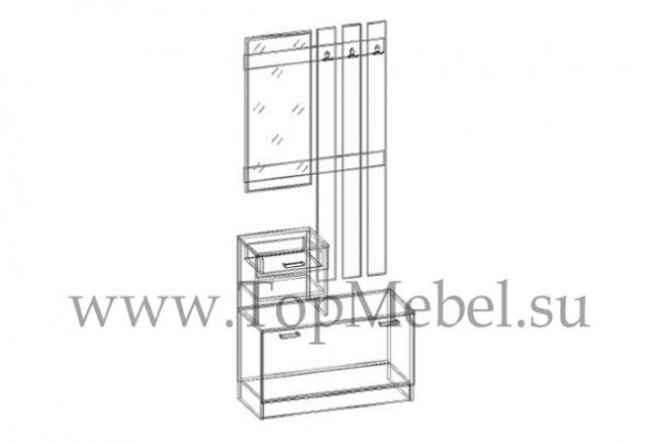 Прихожая Ната-Лина М венге/дуб молочный - Модульные прихожие
