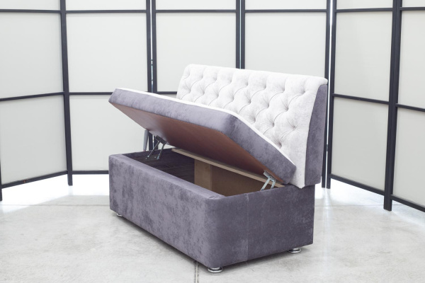 Кухонный прямой диван Монро с ящиком (антивандальный) - Кухонные диваны