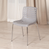 Стул SKALBERG (mod. C-084-A) - металл/пластик, 46 х 56 х 79 см, Grey (серый) / Chrome (хром)