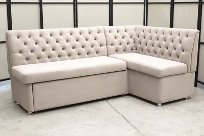 Кухонный угловой диван Денвер с каретной стяжкой - Кухонные диваны