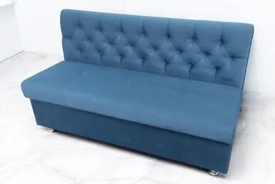 Кухонный прямой диван Лана-1 с каретной стяжкой и ящиком - Кухонные диваны