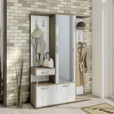 Прихожая Арго-1 (Серый крафт / Белый крафт) - Готовые прихожие