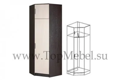 Шкаф в прихожую угловой "Машенька" (Венге/Дуб молочный)