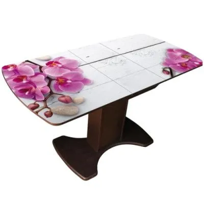 Стол Орион М72 на 1 ножке со стеклянной вставкой Стол Орион М72 на 1 ножке со стеклянной вставкой - Столы