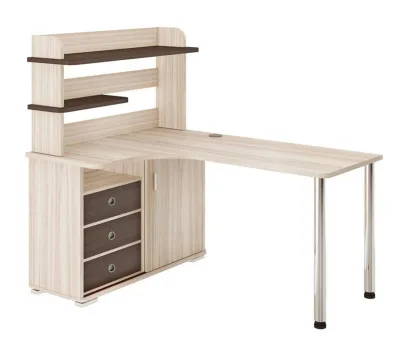 Компьютерный стол СР-165М - корпус карамель, фасады шамони, столешница карамель
