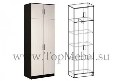 Шкаф 2-х створчатый комбинированный Машенька Венге/Дуб молочный