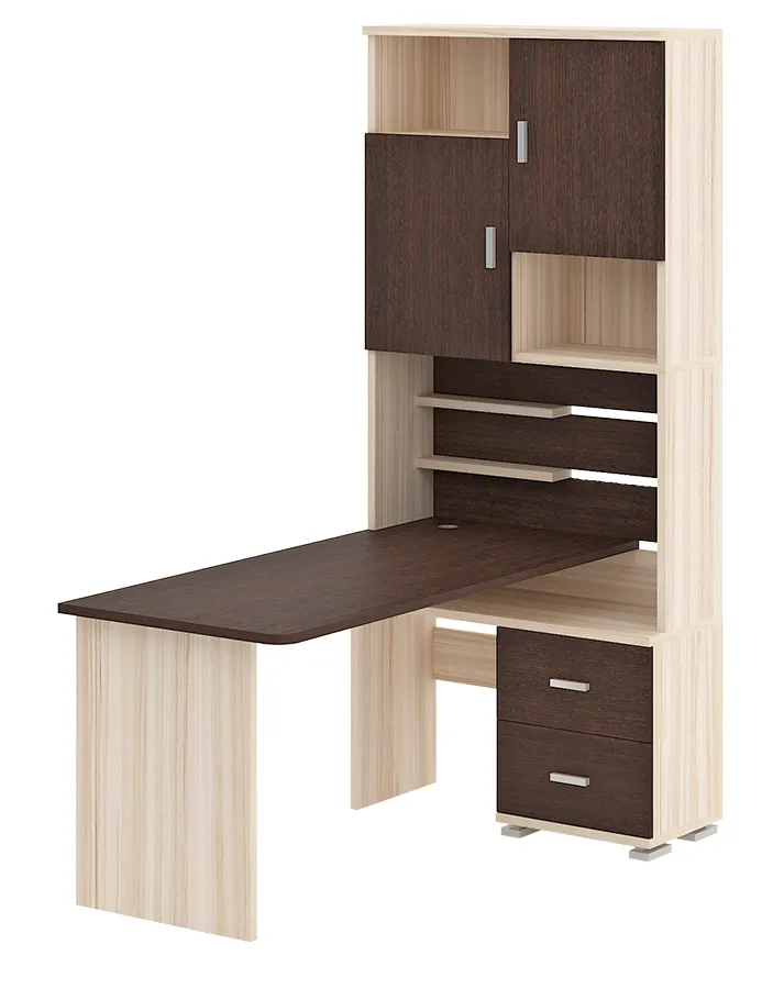 Компьютерный стол СР-720-160 - корпус карамель, фасады венге, столешница венге Компьютерный стол СР-720-160 - корпус карамель, фасады венге, столешница венге