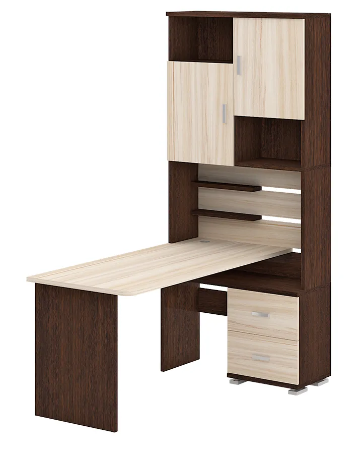 Компьютерный стол СР-720-160 - корпус венге, фасады карамель, столешница карамель Компьютерный стол СР-720-160 - корпус венге, фасады карамель, столешница карамель