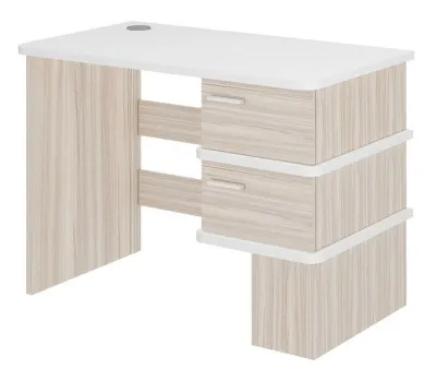 Компьютерный стол СД-15С - корпус карамель, полки белый жемчуг