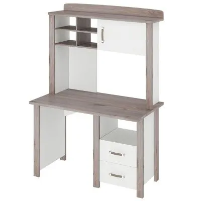 Стол СТД-115 с тумбой и надстройкой НД-115 - нельсон - белый жемчуг Стол СТД-115 с тумбой и надстройкой НД-115 - нельсон - белый жемчуг