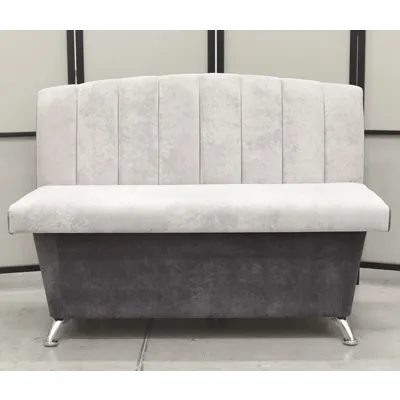 Кухонный прямой диван Альт с ящиком (антивандальный серый) - Кухонные диваны