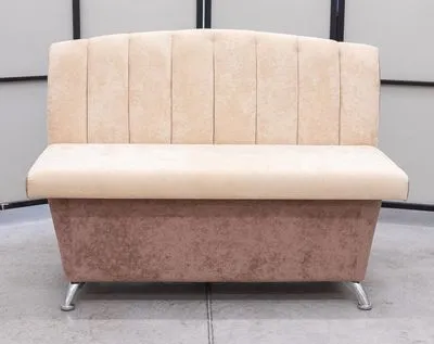 Кухонный прямой диван Альт с ящиком (антивандальный бежевый) - Кухонные диваны