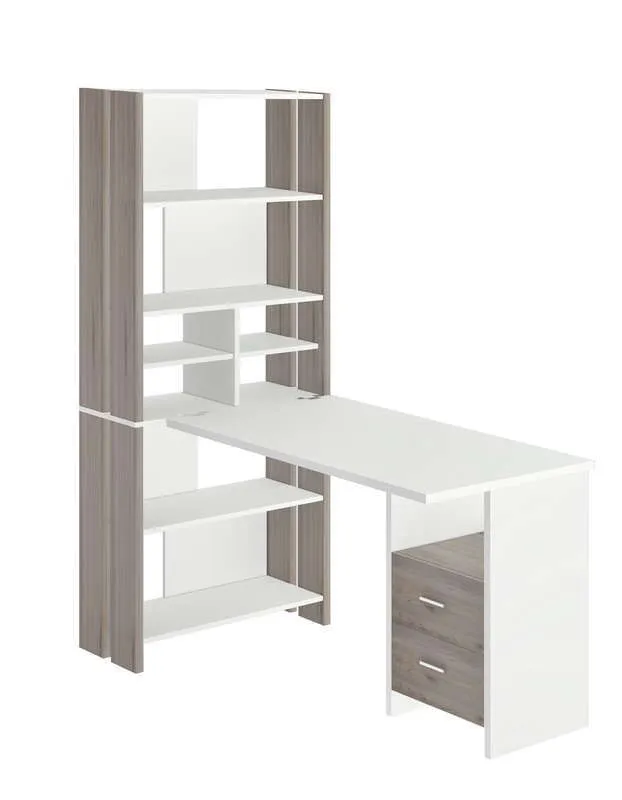 Стол СТЛ-ОВХ+С120Прям+ТЯЛ - нельсон - белый жемчуг Стол СТЛ-ОВХ+С120Прям+ТЯЛ - нельсон - белый жемчуг