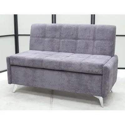 Кухонный прямой диван Авалон с ящиком (антивандальный, ножки хром) - Кухонные диваны