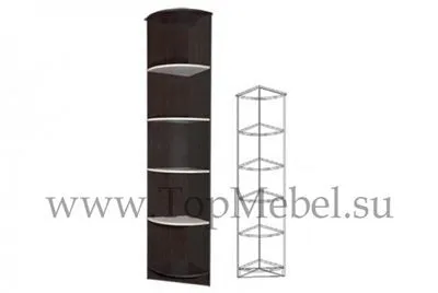 Стеллаж угловой Машенька Венге/Дуб молочный