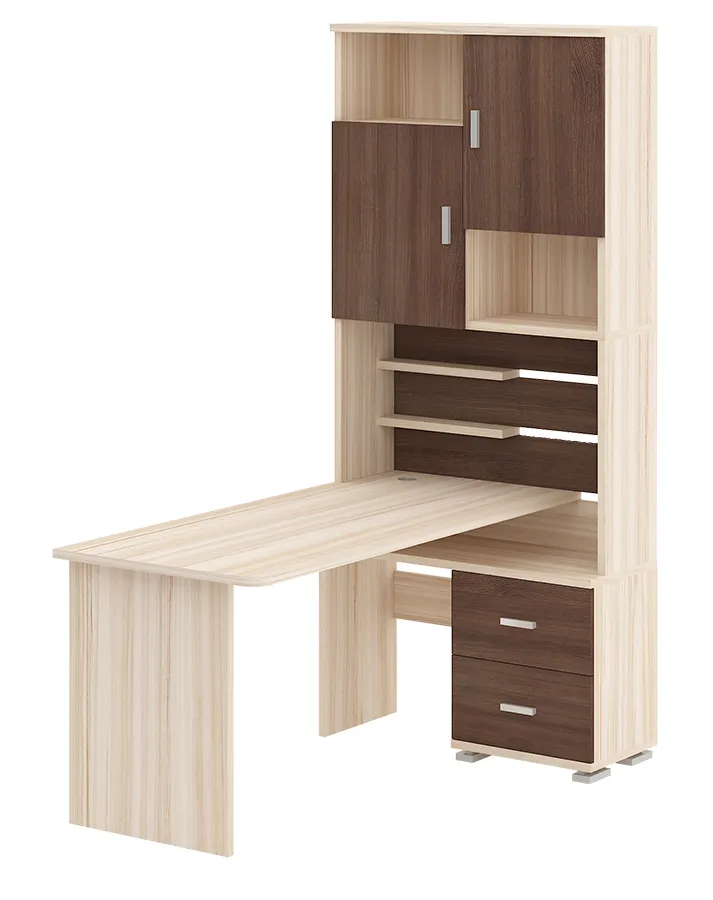 Компьютерный стол СР-720-160 - корпус карамель, фасады шамони, столешница карамель Компьютерный стол СР-720-160 - корпус карамель, фасады шамони, столешница карамель