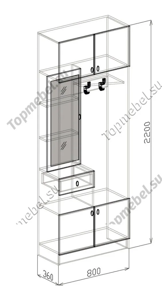 Вега-2 (Модуль 1) Вега-2 (Модуль 1) - Малогабаритные прихожие
