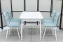 Обеденная группа (стол Ост белый и 4 стула Тетра ментол) - Обеденные группыССС