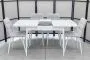 Обеденная группа (стол Ост белый и 4 стула Тетра) - Обеденные группыССС